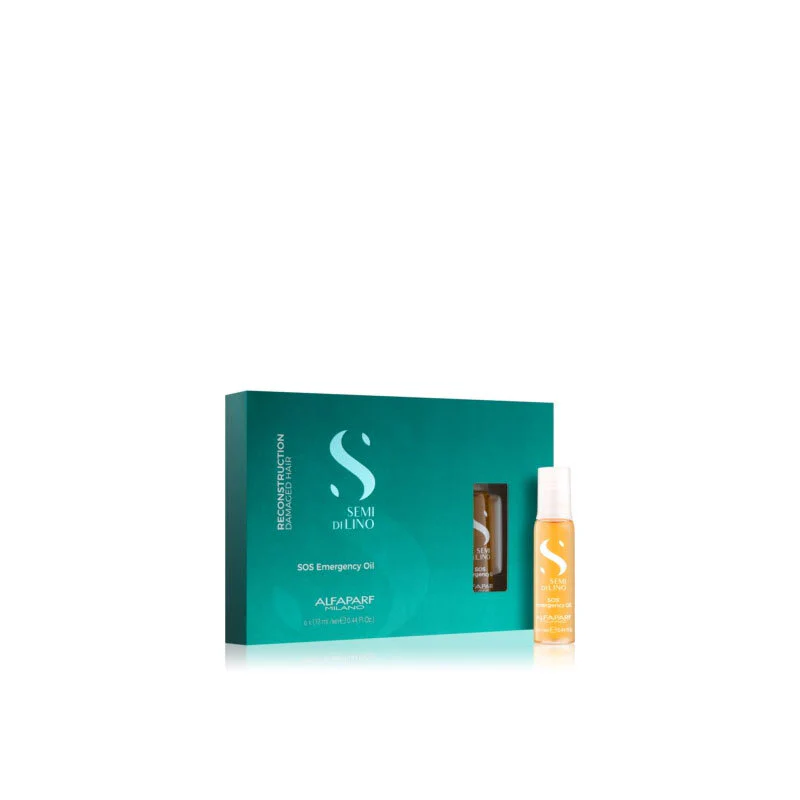ALFAPARF MILANO SEMÍ DÍ LÍNO RECONSTRUCTION SOS EMERGENCY OIL FOR DAMAGED HAIR 6 X 13 ML