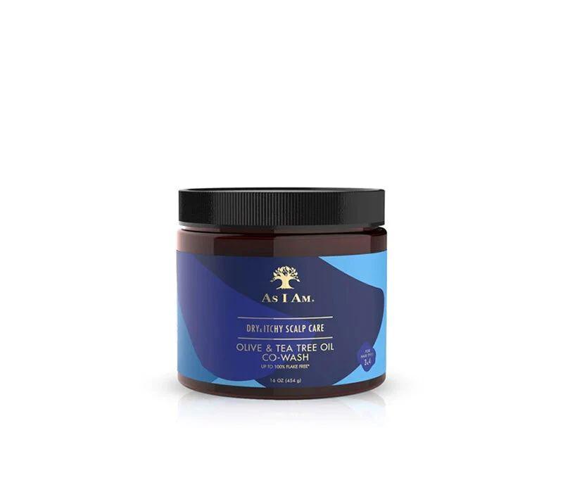 AS I AM DRY & ITCHY SCALP CARE OLIVE TEA TREE CO WASH 16oz 454gr