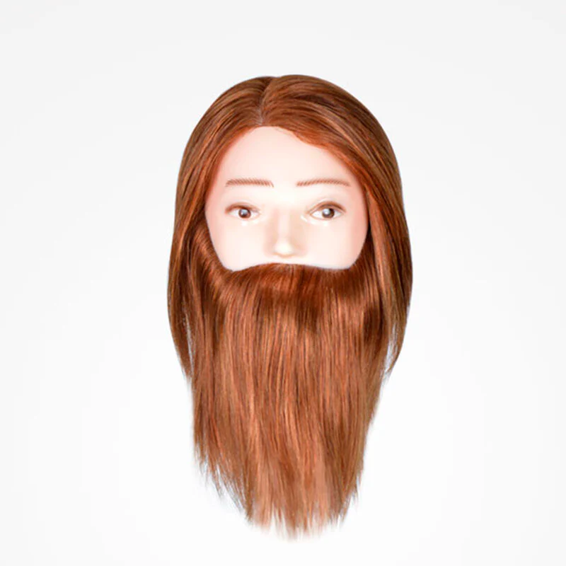 BIFULL CABEZA MANIQUI HOMBRE CON BARBA LIGHT BROWN 18 CM