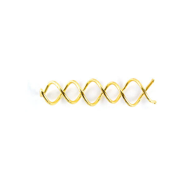 BIFULL COILED PIN PASADOR DE GIRO EN ESPIRAL ORO (2 UNID)