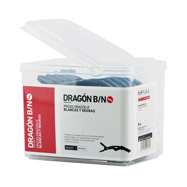 BIFULL PINZAS DRAGÓN BOTE 25UNDS (10UNDS BLANCAS, 15 UNDS NEGRAS)