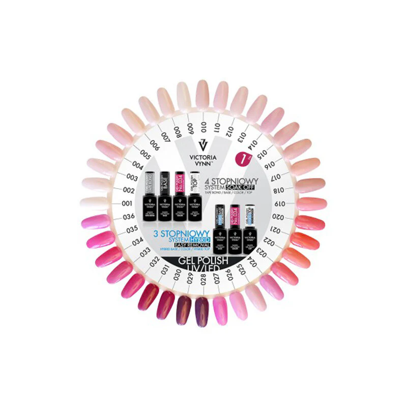 CARTA DE COLOR GEL POLISH  SIN ESMALTAR