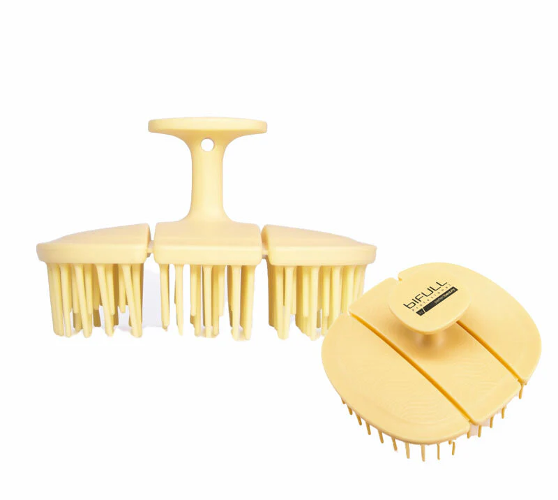CEPILLO TRIPLE PLIEGUE PARA CUERO CABELLUDO BIO FLEX VAPLES YELLOW