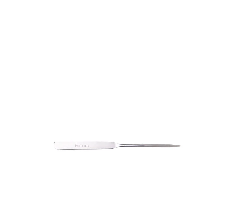 ESPÁTULA DE ACERO INOX PARA MEZCLAR GEL DE UÑAS JASPE BIFULL