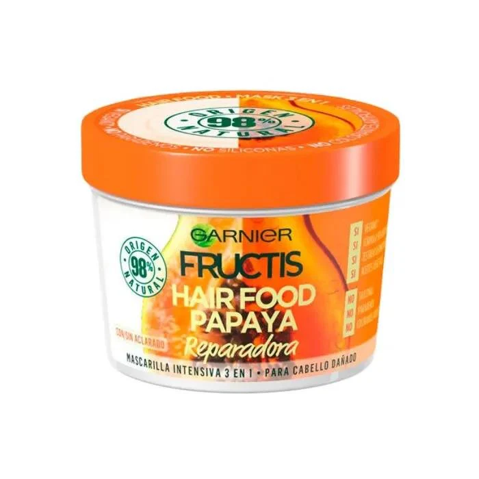 Garnier Fructis Hair Food Papaya Mascarilla Reparadora 390ml