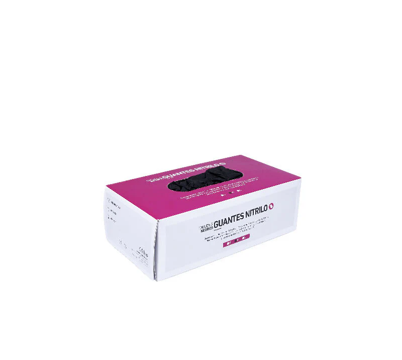 GUANTE NITRILO BIFULL 5 GRAMOS COLOR NEGRO CALIDAD AQL 1.5 - TALLA L