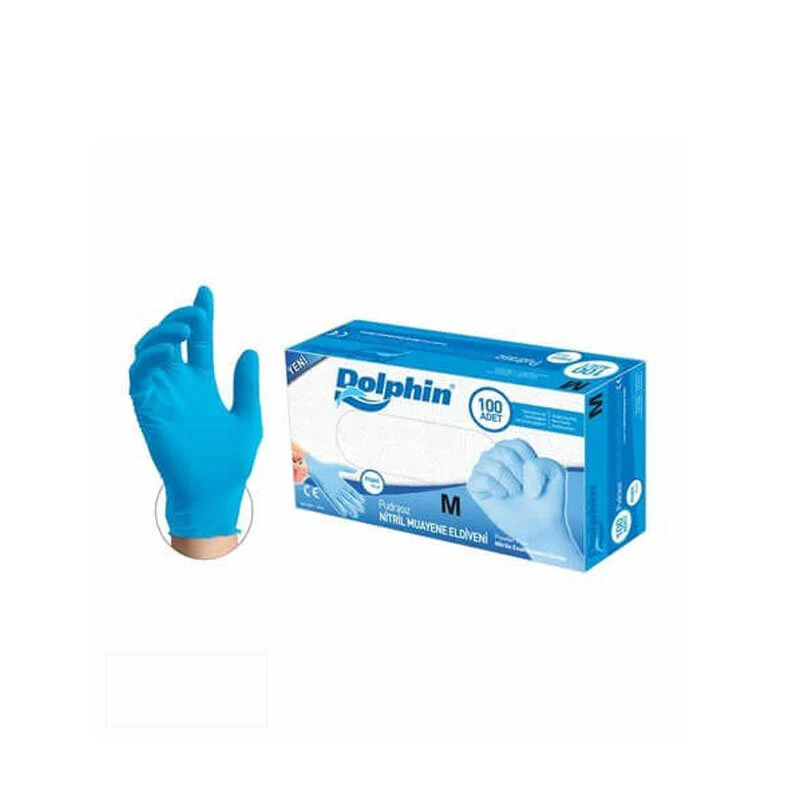 GUANTES NITRILO 100 UNIDADES TALLA M DOLPHIN