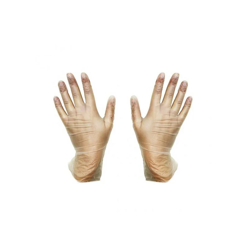 GUANTES VINILO NATURAL TALLA L 100 UDS.
