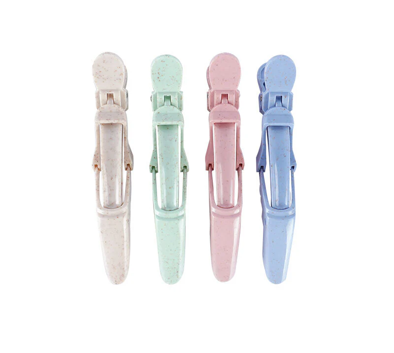 HAIR CLIP SET GREEN,PINK,BLUE,NATURAL 4PCS/BOX