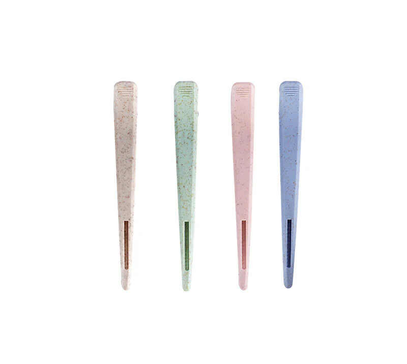 HAIR CLIP SET GREEN,PINKBUE,NATURAL 4PCS/BOX