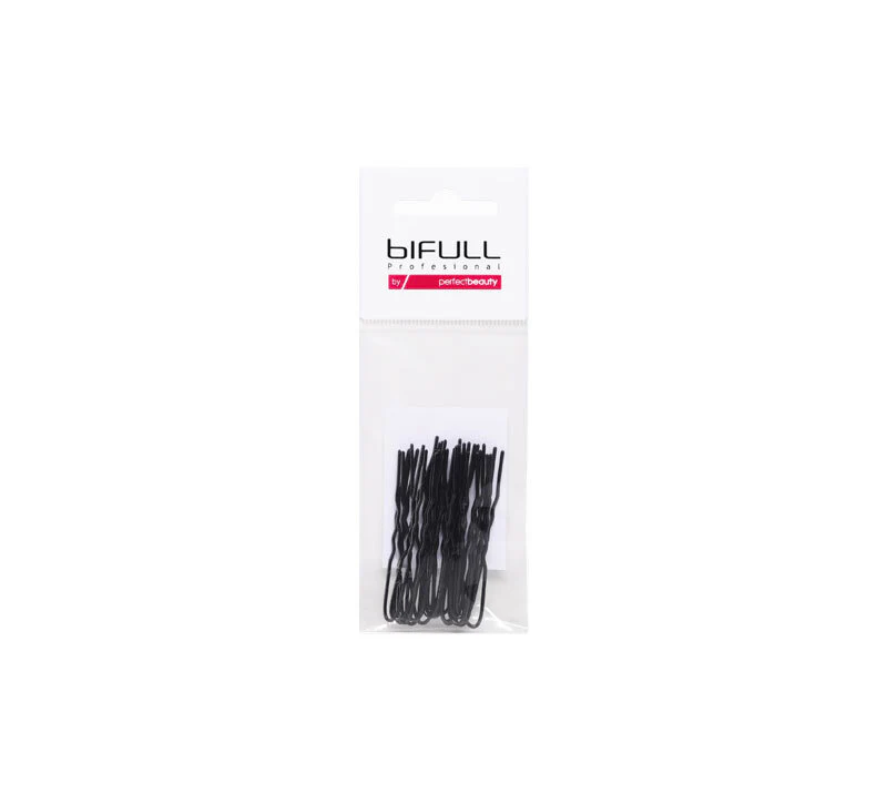 HORQUILLAS INVISIBLES NEGRO 55MM BOLSA 20 UNDS BIFULL