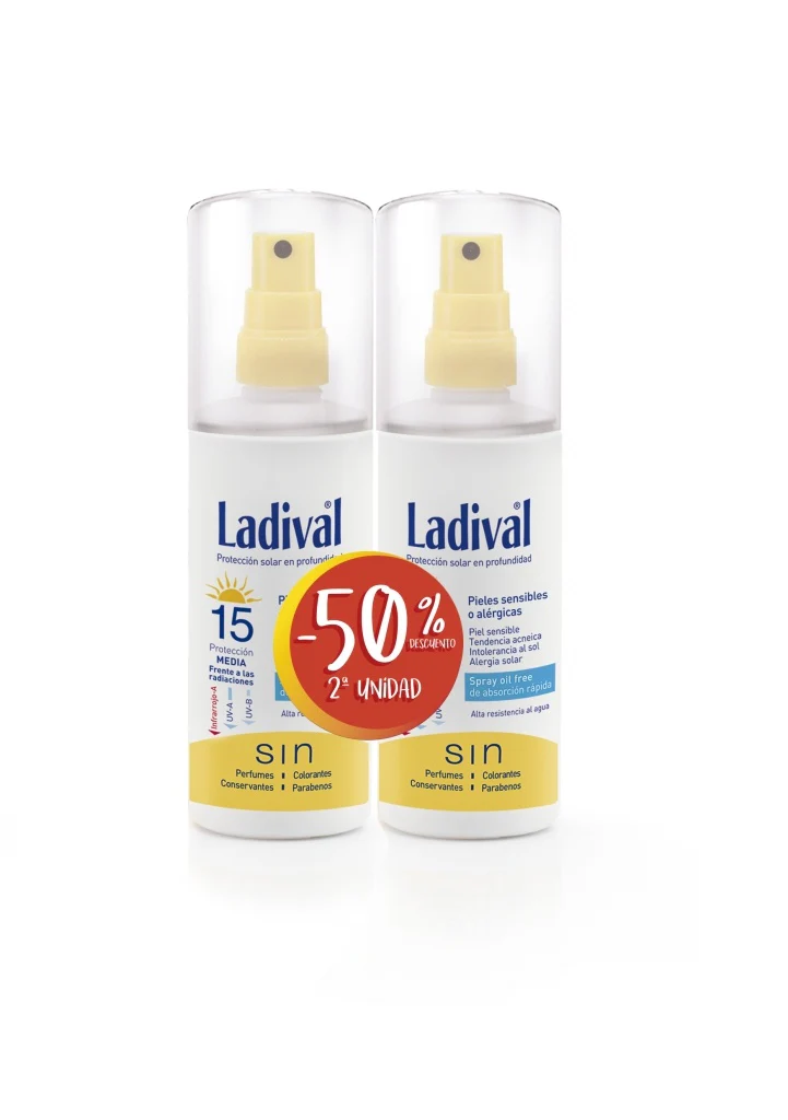 Ladival Protector Solar Piel Sensible Spray FPS15 pack 2ªunidad al 50%