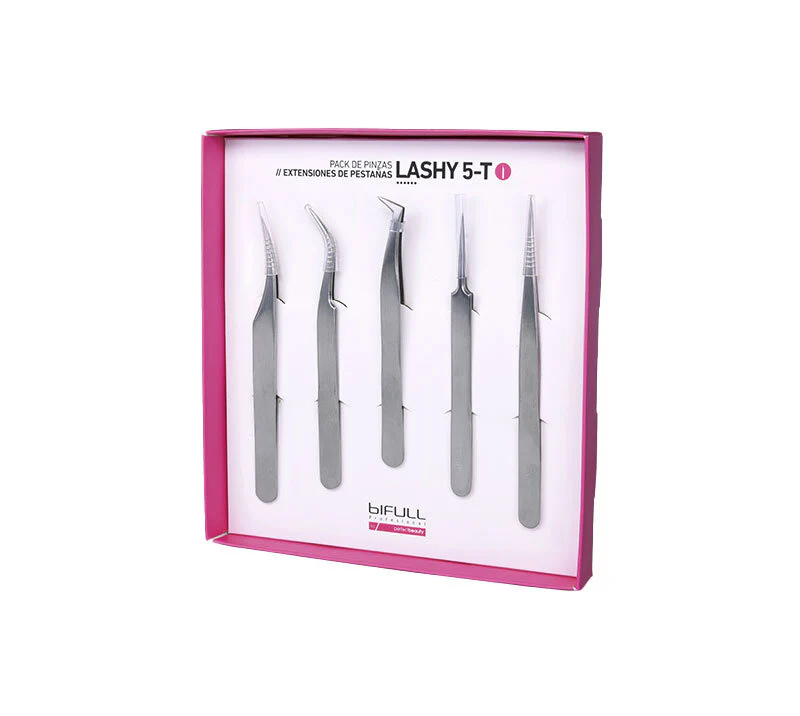 LASHY 5T PACK DE PINZAS PARA EXTRENSIONES DE PESTAÑAS(5 UNDS)