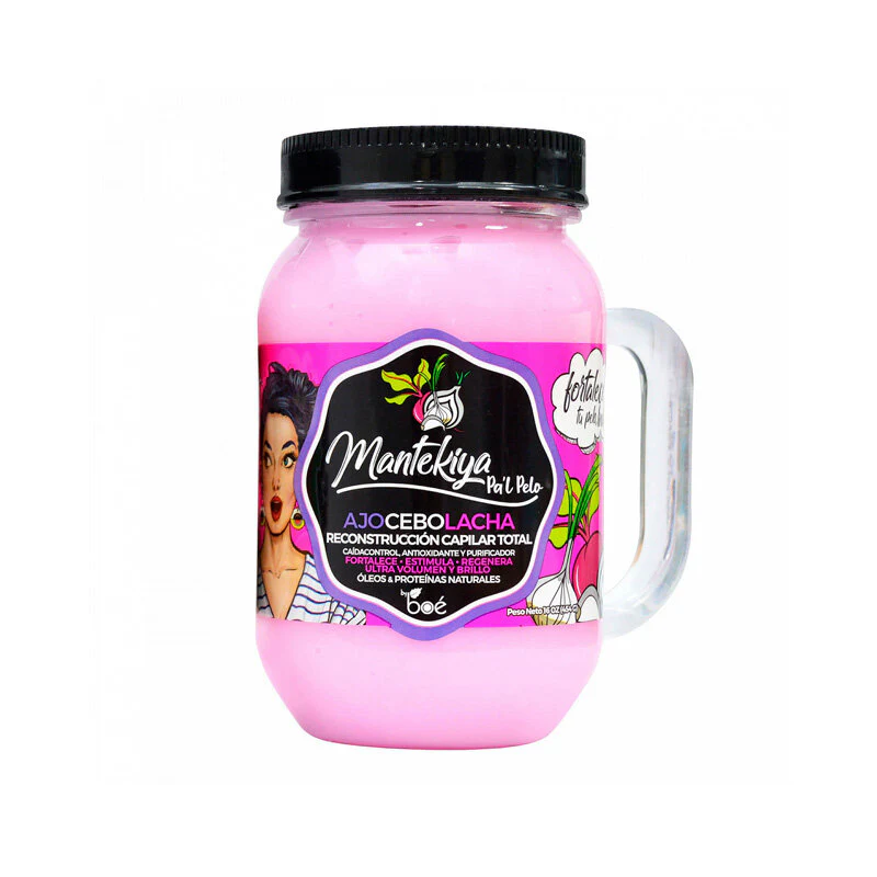 MANTEKIYA PA´L PELO AJOCEBOLACHA 16OZ