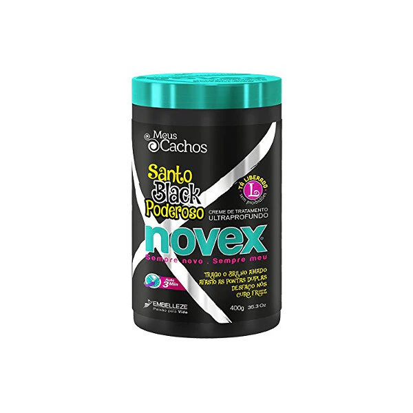 MASCARILLA NOVEX SANTO BLACK PODEROSO 400G