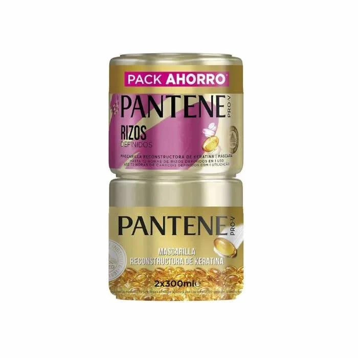 Pantene Mascarilla Reconstructora De Keratina Rizos Definidos 2x300ml
