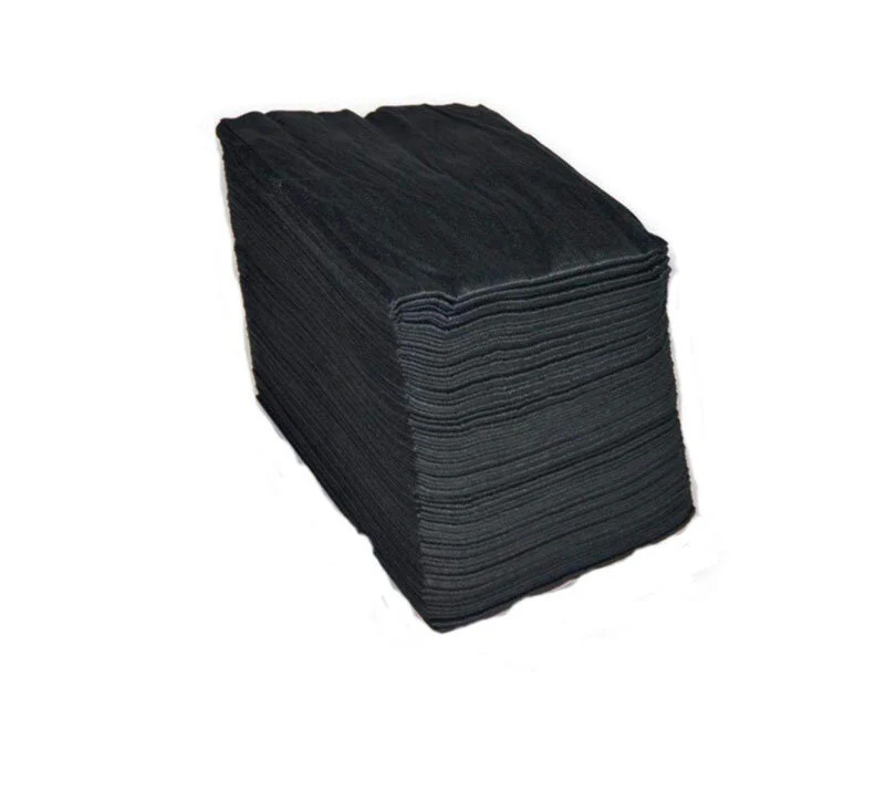 TOALLAS NEGRAS SPUNLACE 40X80 100 UNIDADES